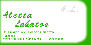 aletta lakatos business card